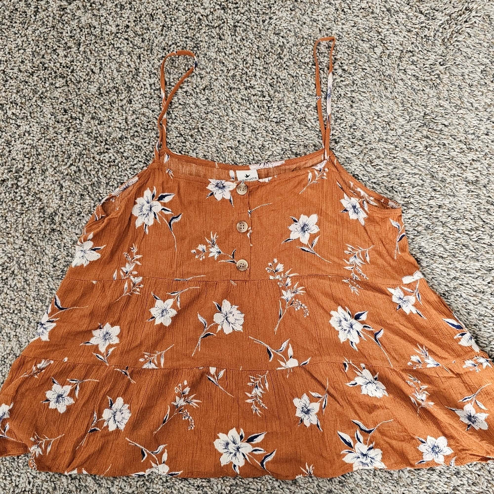 Paper Crane Orange Floral Camisole